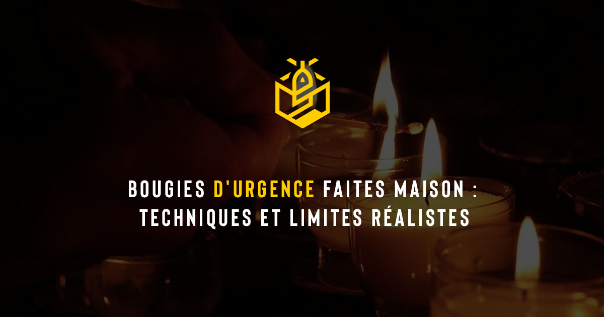 Bougies d'urgence faites maison : techniques et limites réalistes
