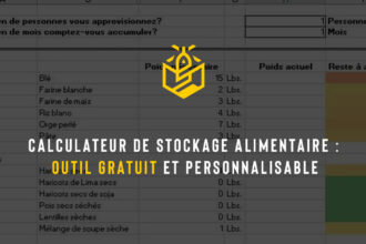 Calculateur de stockage alimentaire : outil gratuit et personnalisable