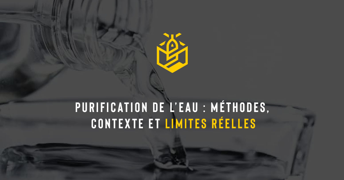 Purification de l’eau : méthodes, contexte et limites réelles