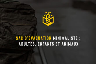 Sac d'évacuation minimaliste : adultes, enfants et animaux
