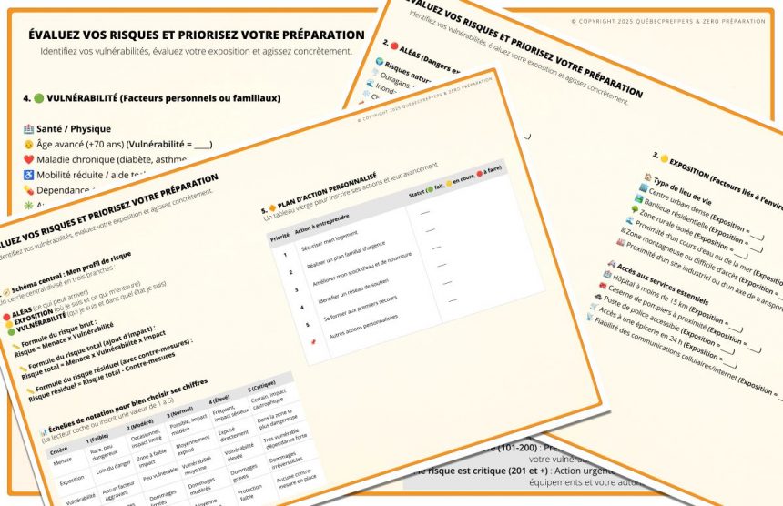 Évaluez vos risques et priorisez votre préparation